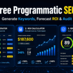Free programmatic SEO tools with keyword generator, SEO ROI calculator and website SEO analyzer dashboard