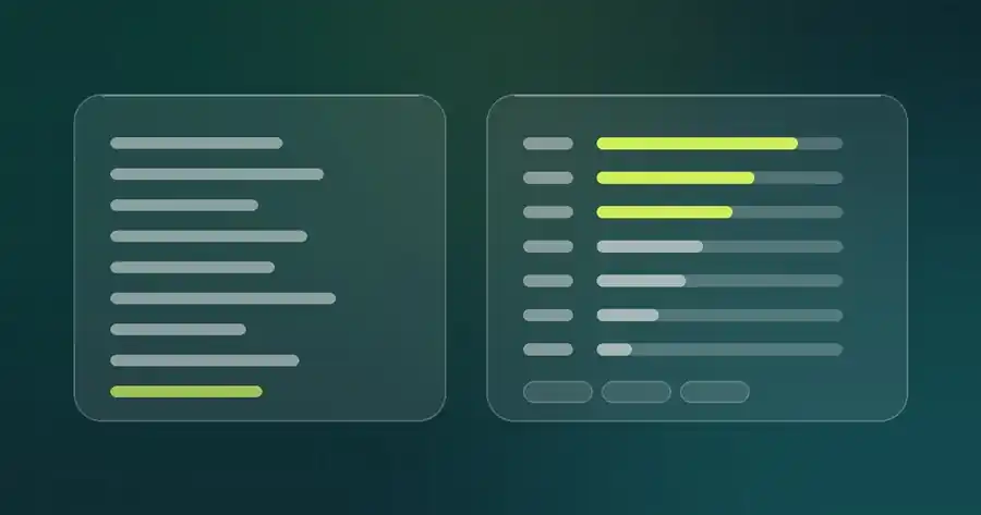 Bulk domain rating checker: a pasted list of domains on the left and a sorted results table with rating bars on the right