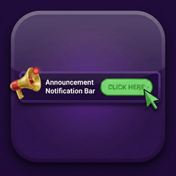 Announcement Notification Bar – Notification Top Bar & Sticky Call to Action Banner